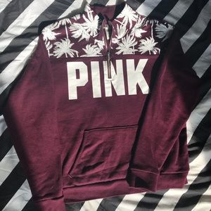VS pink brand burgundy pull over
